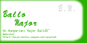 ballo major business card